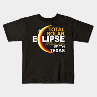 Belton Texas Total Solar Eclipse April 8 2024 Kids T-Shirt